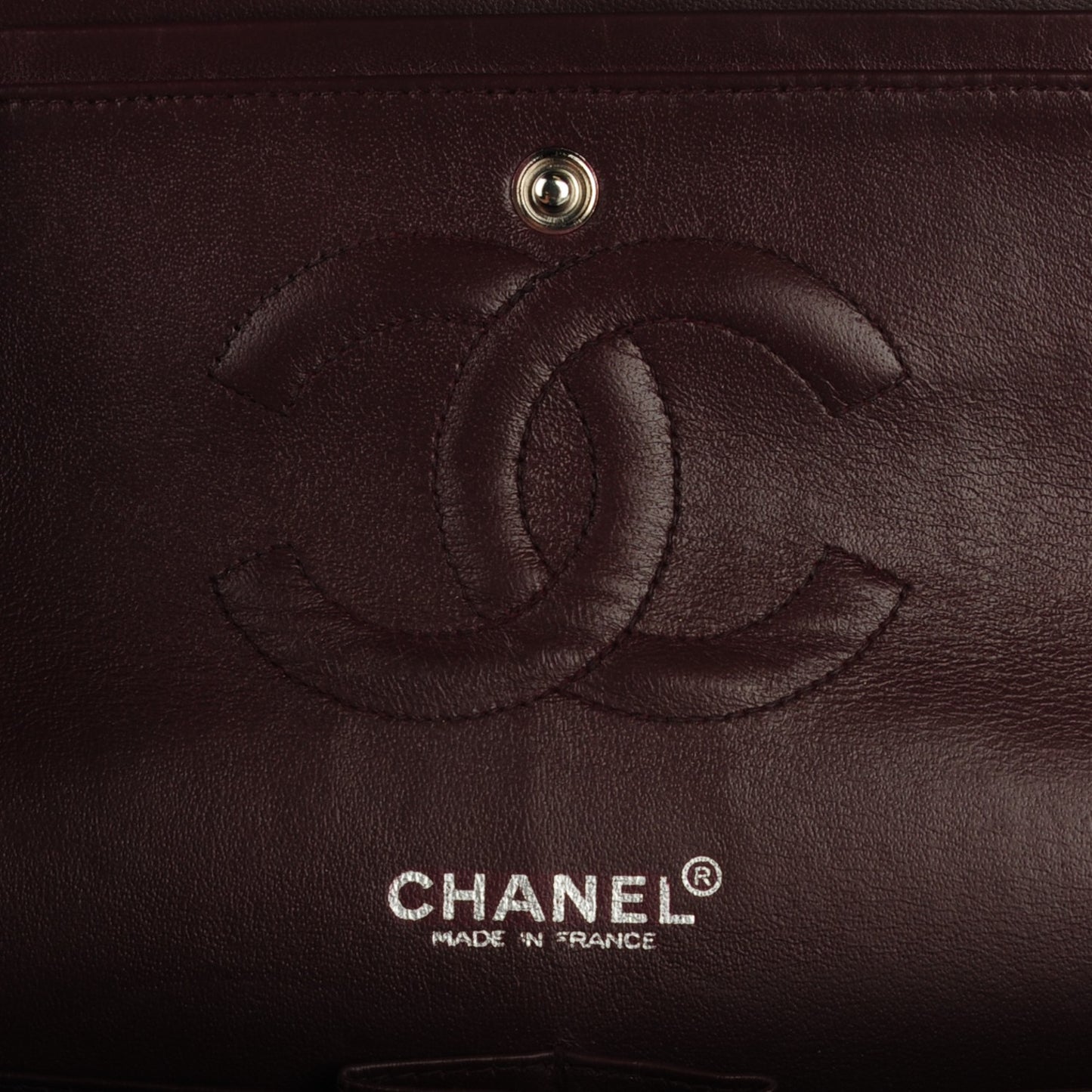 Tweed Quilted Medium Double Flap Burgundy