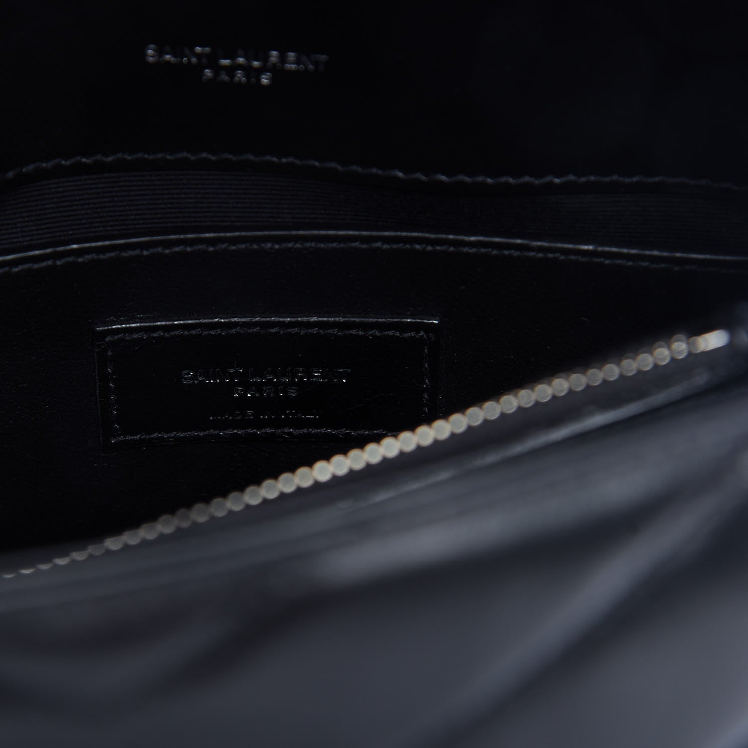 Saint Laurent Calfskin Y Quilted Monogram Small Loulou Chain Satchel Black 9 of 11