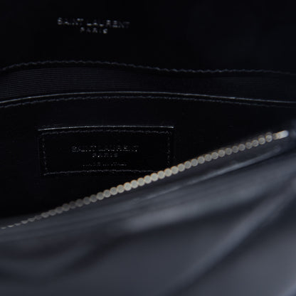 Saint Laurent Calfskin Y Quilted Monogram Small Loulou Chain Satchel Black 9 of 11