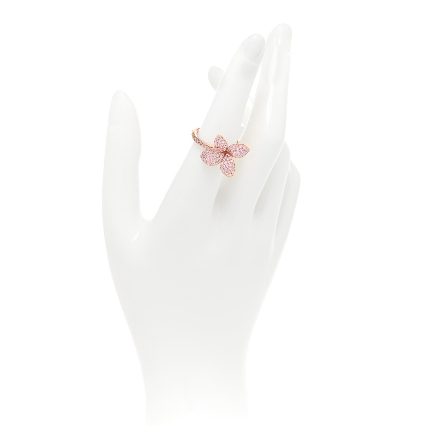 18K Rose Gold Pink Sapphire Petit Garden Ring 54 6.75