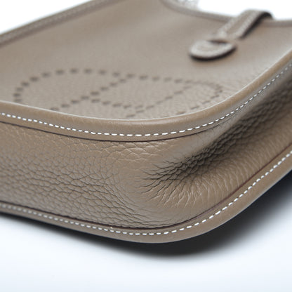 Hermes Taurillon Clemence Amazone Evelyne TPM Etoupe Bleu Indigo 6 of 9