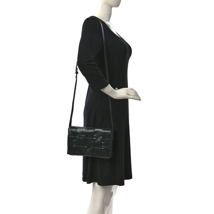 Bottega Veneta Paper Calfskin Maxi Intreccio Cassette Crossbody Bag Black 2 of 14