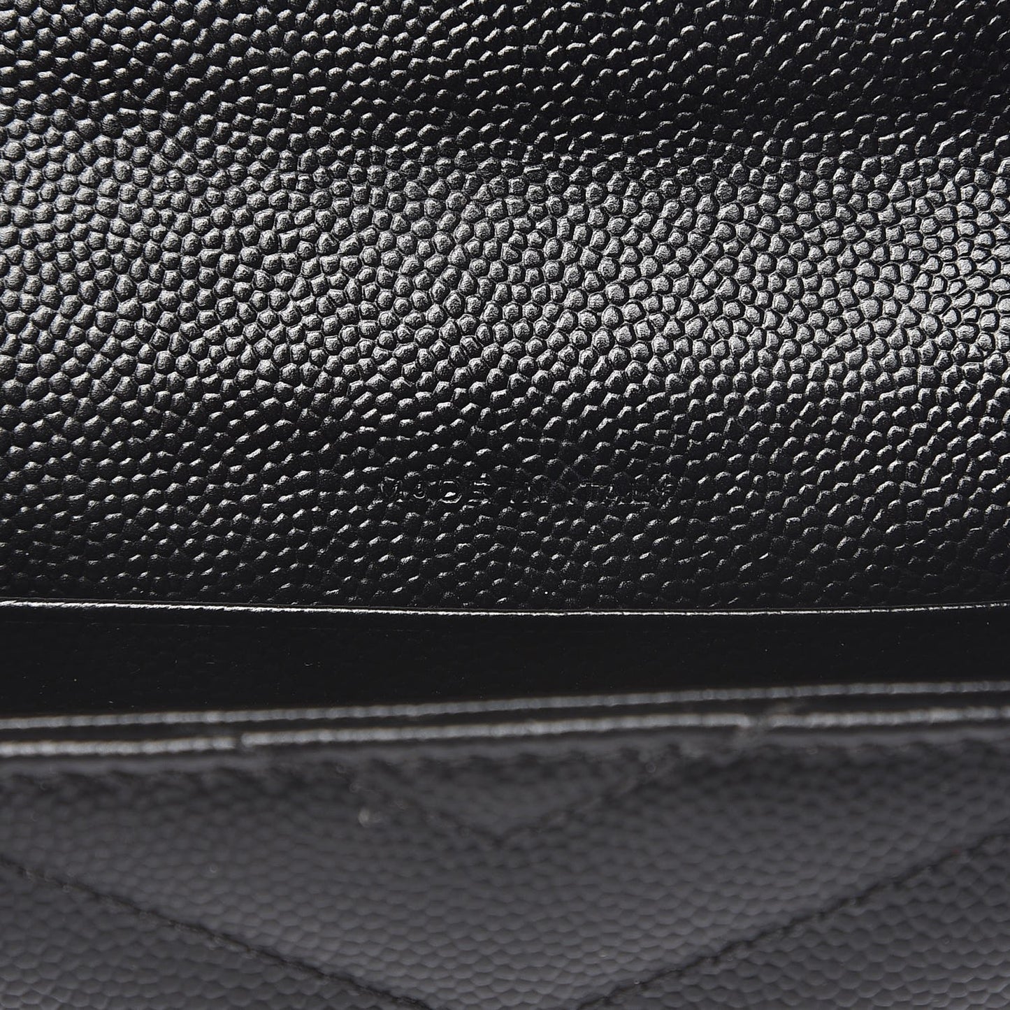 Grain De Poudre Matelasse Chevron Small Monogram Envelope Wallet Black