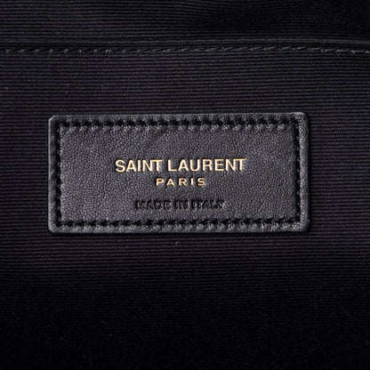 Saint Laurent Calfskin Matelasse Chevron Monogram Document Holder Black 6 of 8
