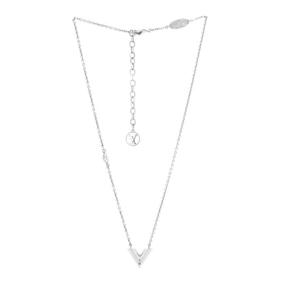 Louis Vuitton Metal Essential V Supple Necklace Silver 2 of 4