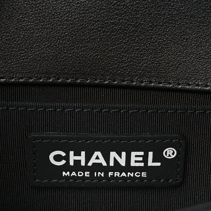 Chanel Calfskin Chevron Quilted Medium Boy Flap Black 6 of 11