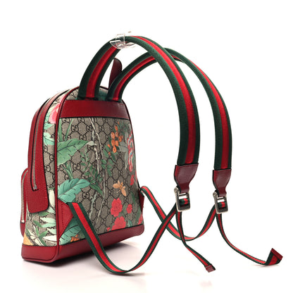 Gucci GG Supreme Monogram Tian Web Small Day Backpack Beige Multicolor Red 3 of 10