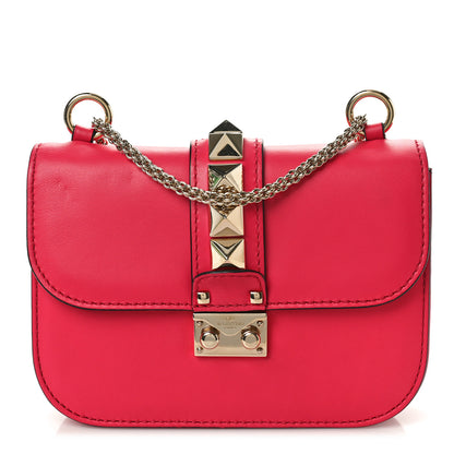 Valentino Garavani Vitello Small Glam Lock Rockstud Flap Deep Fuxia 1 of 9