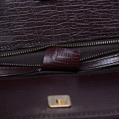 Gucci Monogram Horsebit Chain Shoulder Bag Brown 9 of 12