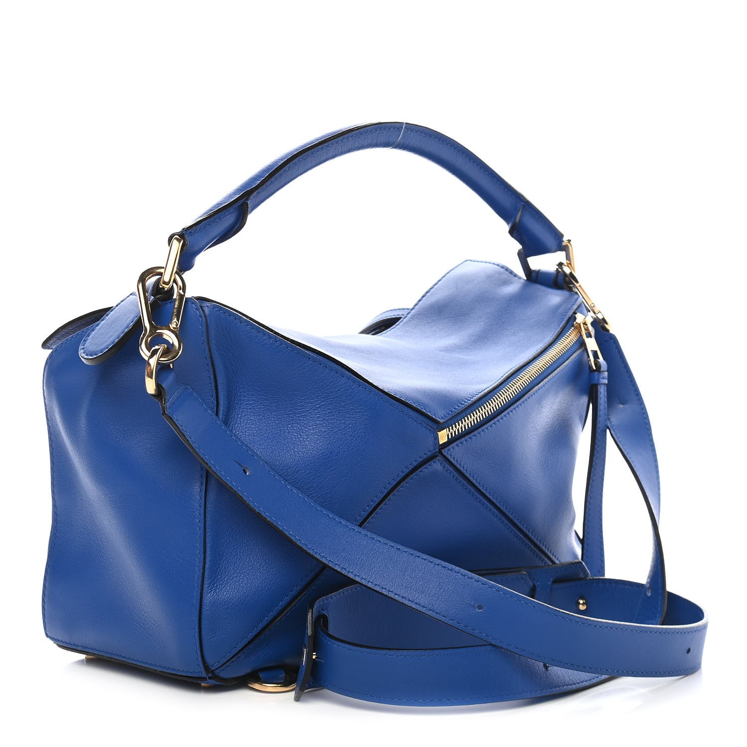 Loewe Calfskin Medium Puzzle Bag Electric Blue 2 of 8