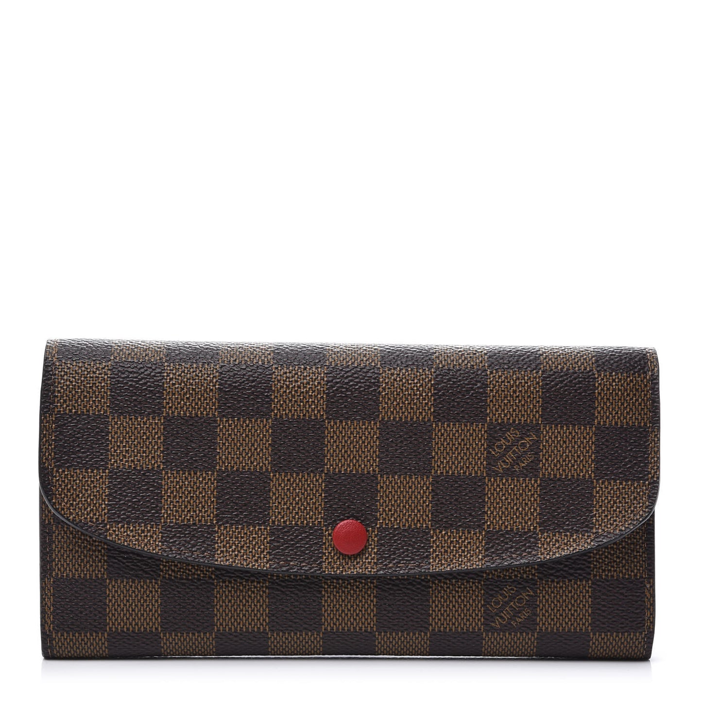 Damier Ebene Emilie Wallet Red