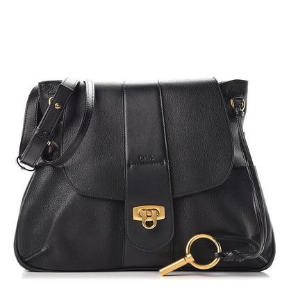Chloe Grained Lambskin Calfskin Medium Lexa Shoulder Bag Black 1 of 22