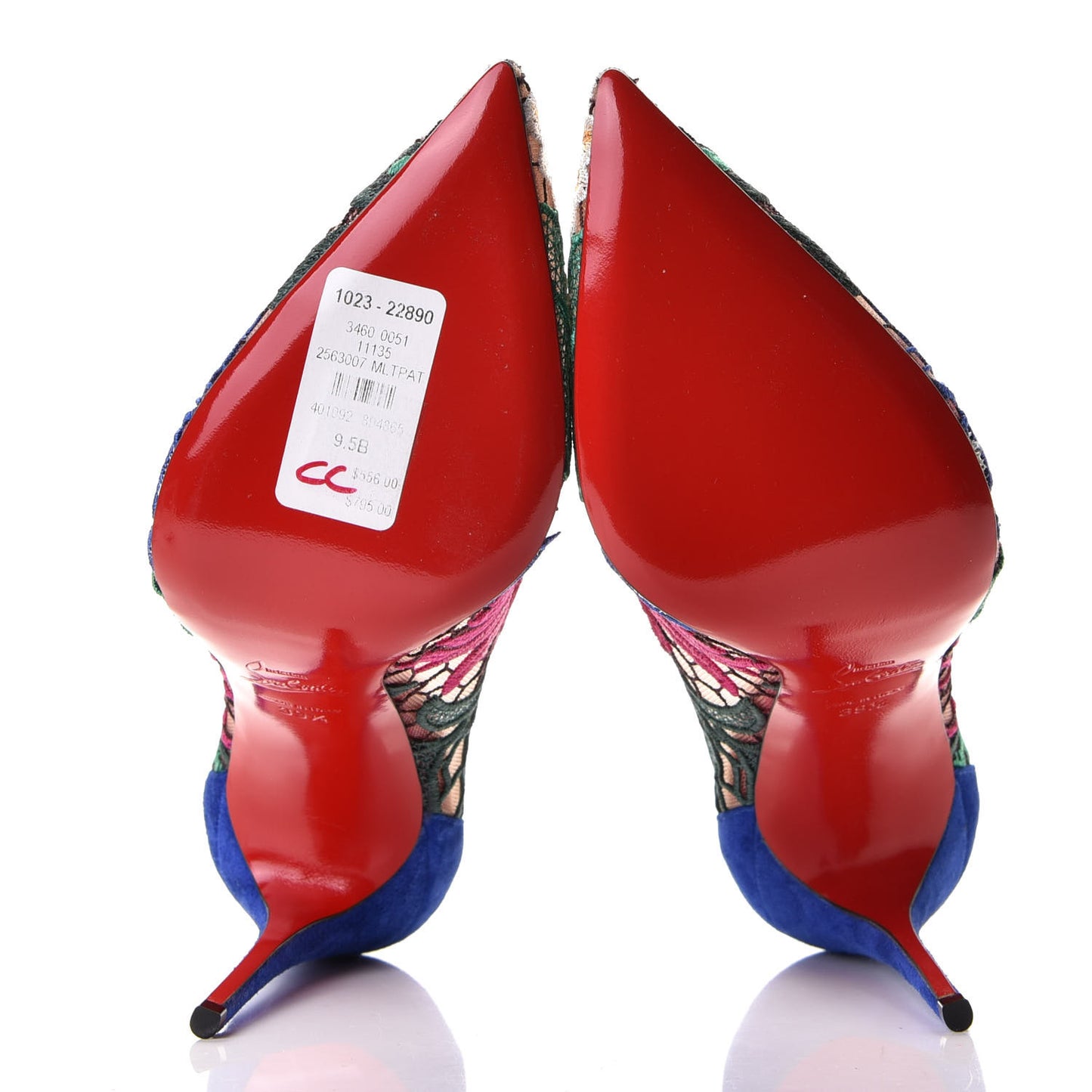 Lace Veau Velours Florale Follies 100 Pumps 39.5 Multicolor