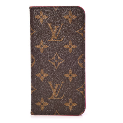 Louis Vuitton Monogram iPhone X Folio Case Rose Pop 1 of 7