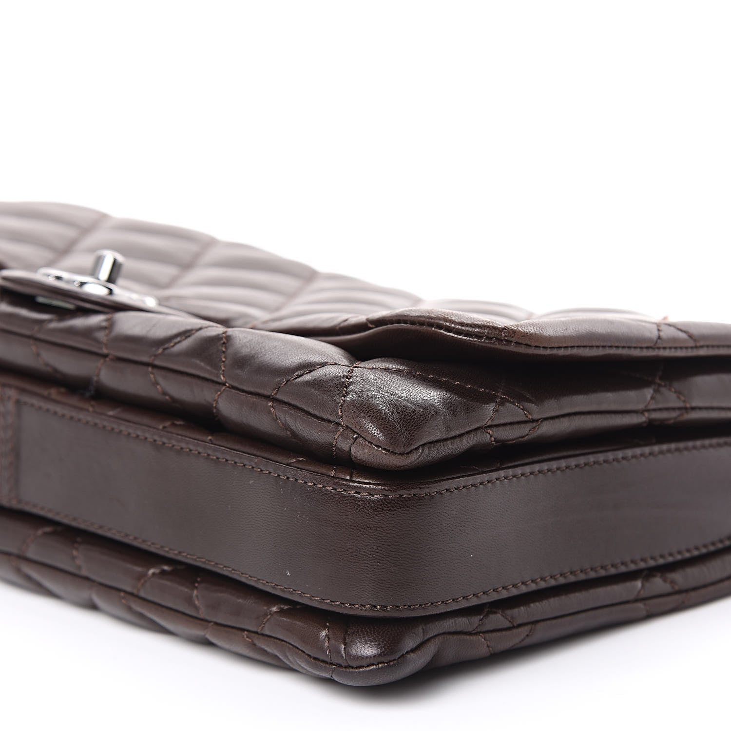 Chanel Lambskin Quilted Large 3 Flap Brown 9 of 16