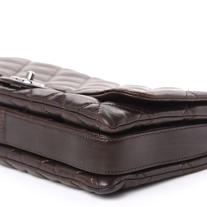 Chanel Lambskin Quilted Large 3 Flap Brown 9 of 16