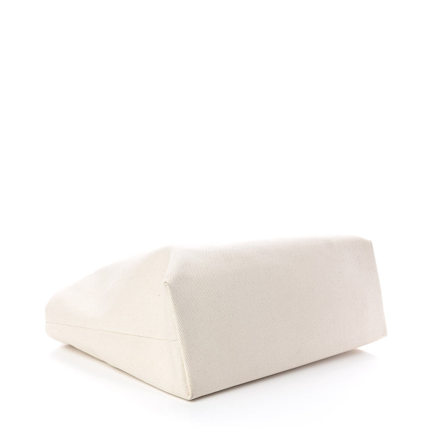 Canvas Calfskin Horizontal Cabas Natural Tan