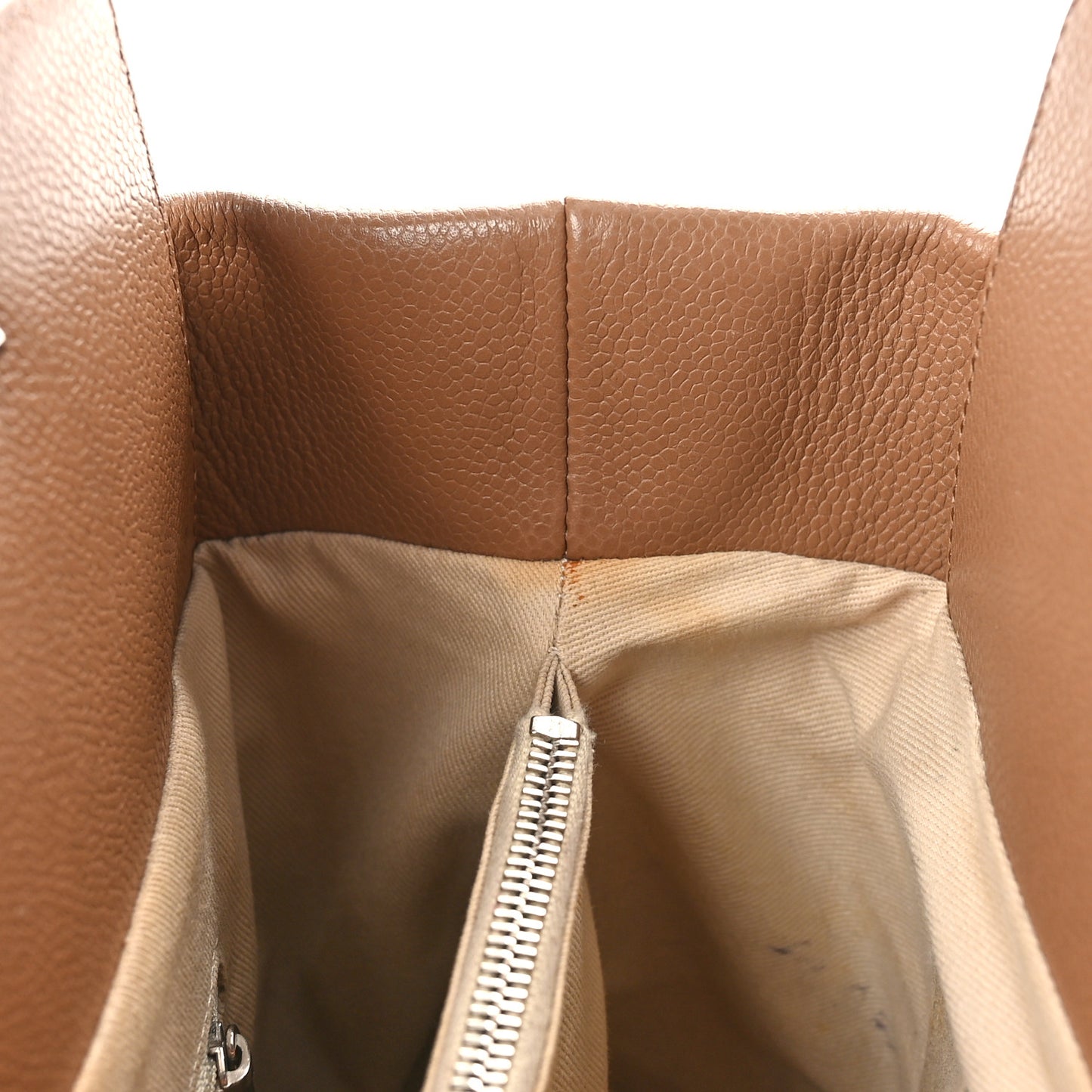 Caviar Medium Soft CC Top Handle Tote Dark Beige