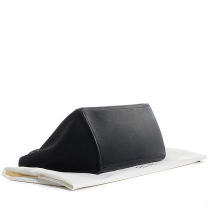 Celine Calfskin Crocodile Embossed Medium Trapeze Black 4 of 9