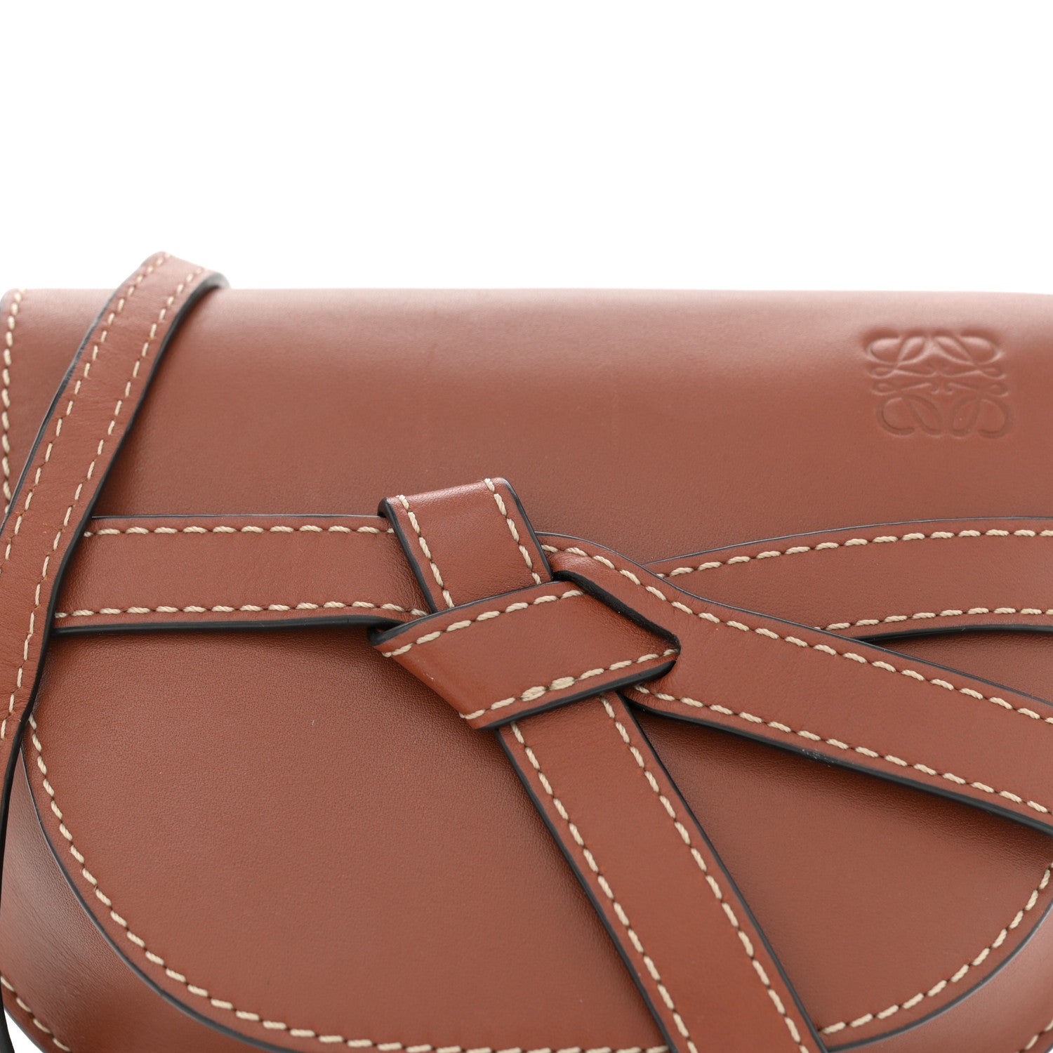Loewe Calfskin Mini Gate Crossbody Bag Rust 7 of 12