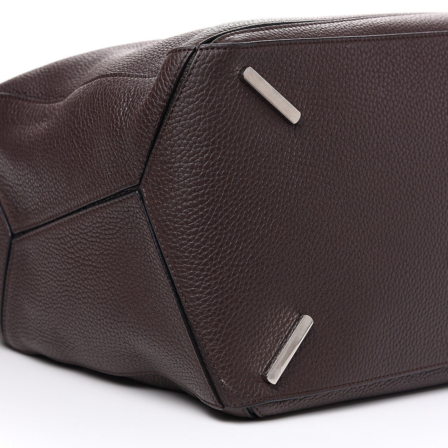 Calfskin Large Puzzle Bag Dark Brown
