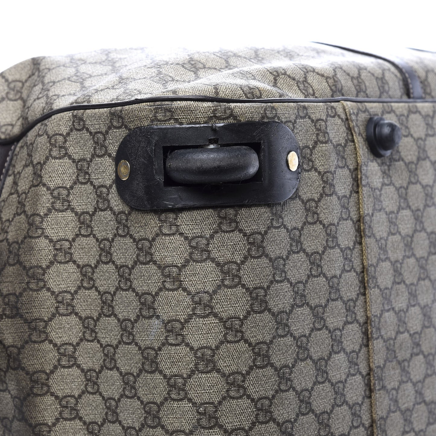 GG Plus Monogram Large Carry On Duffle Trolley Brown