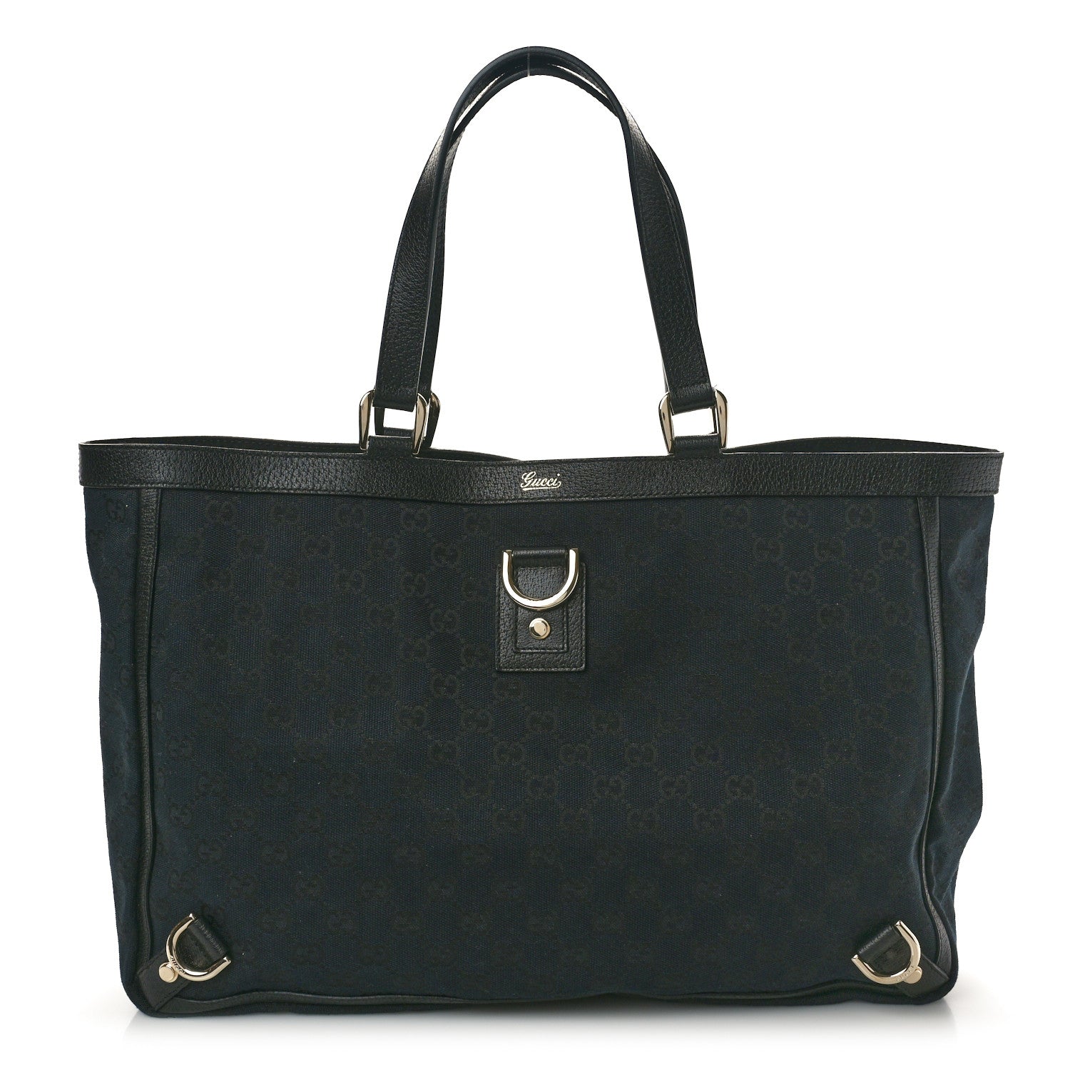 Gucci Monogram Large Abbey Tote Navy Black 1 of 10