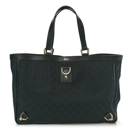 Gucci Monogram Large Abbey Tote Navy Black 1 of 10