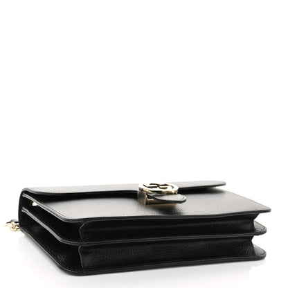 Gucci Dollar Calfskin Interlocking G Shoulder Bag Black 4 of 11