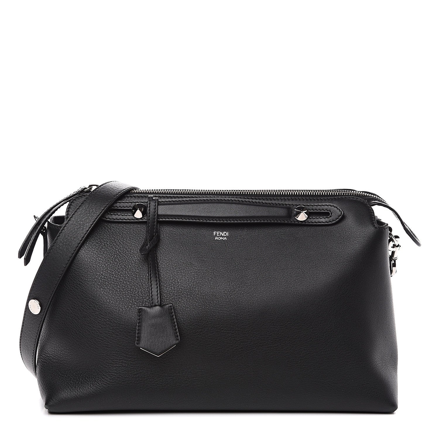 Fendi Vitello Dolce Large By The Way Boston Bag Black 1 of 12