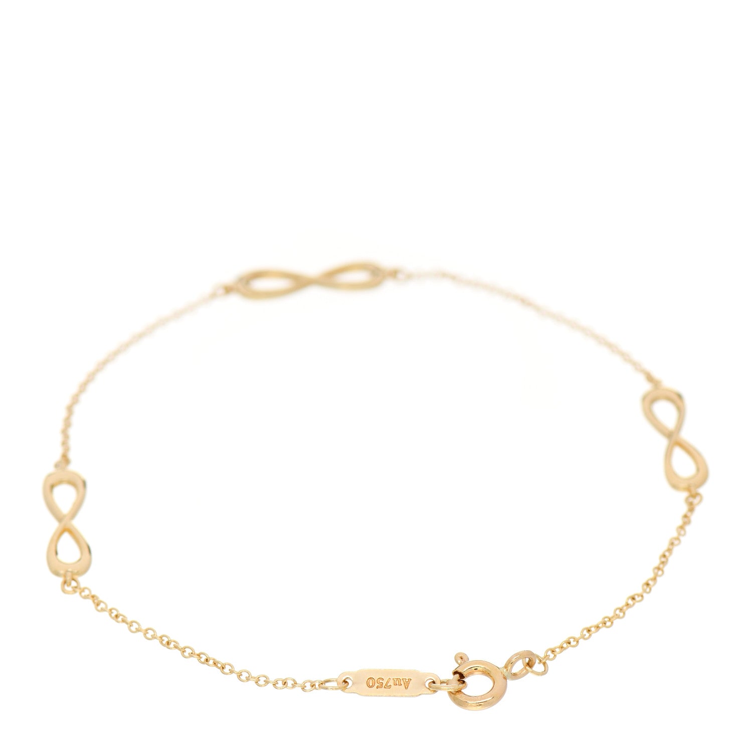 Tiffany 18K Yellow Gold Infinity Endless Bracelet 2 of 4