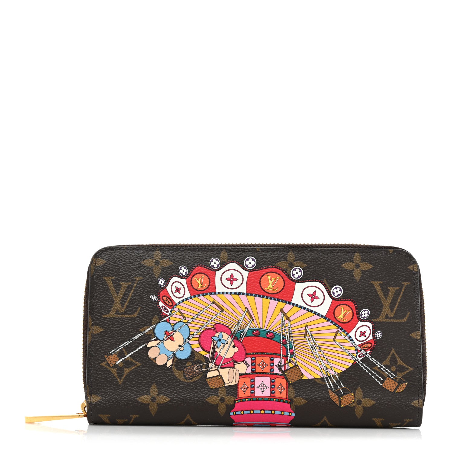 Louis Vuitton Monogram 2020 Christmas Animation Swing Ride Zippy Wallet Pink Poppy 1 of 13