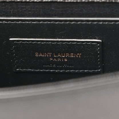 Saint Laurent Grain De Poudre Small Monogram Kate Satchel Black 6 of 9