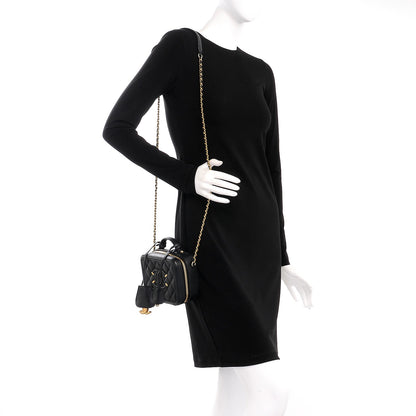 Chanel Caviar Quilted Small CC Filigree Vanity Case Black 2 of 9