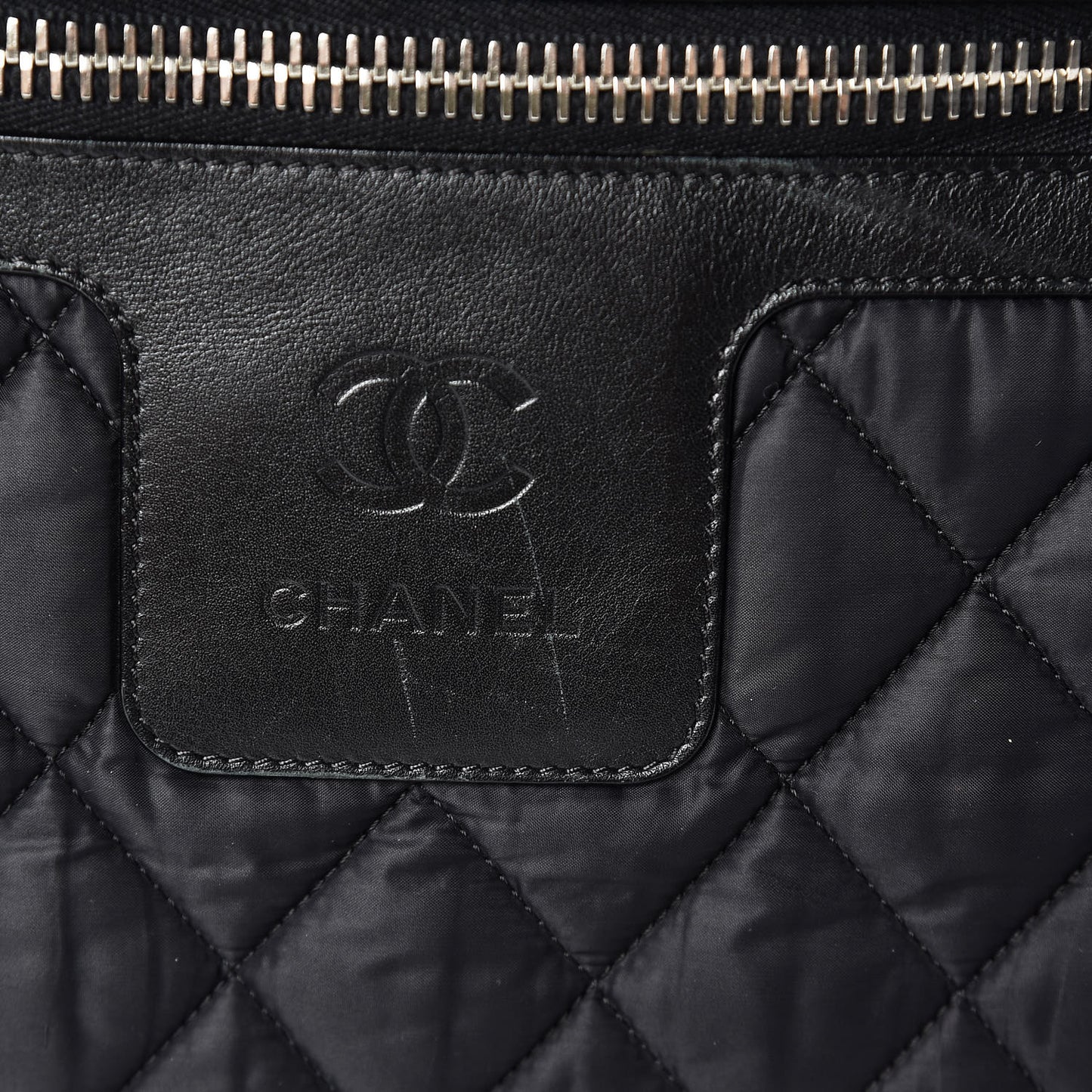 Nylon Quilted Large Coco Cocoon Tote Black