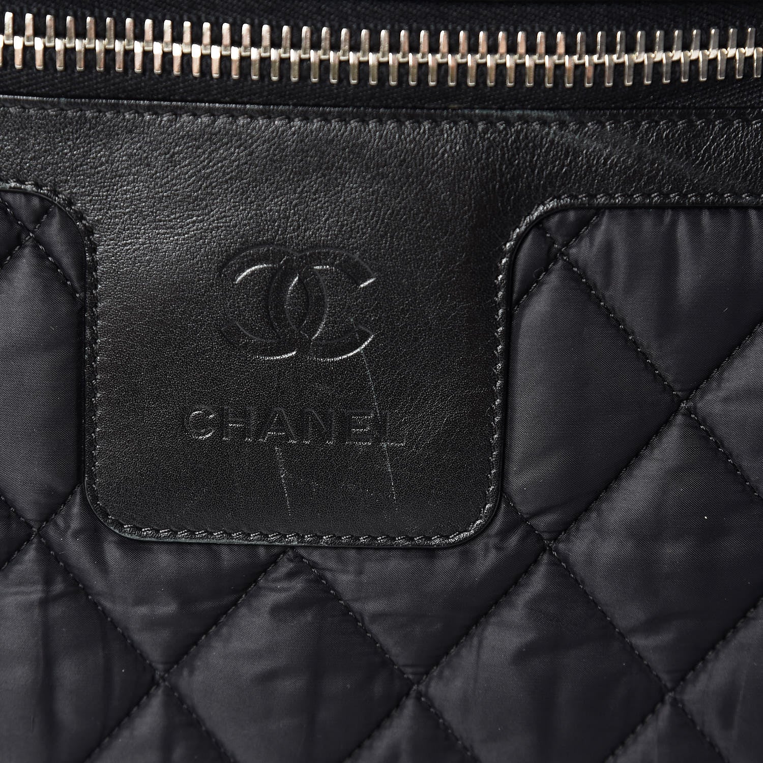 Chanel Nylon Quilted Large Coco Cocoon Tote Black 8 of 12