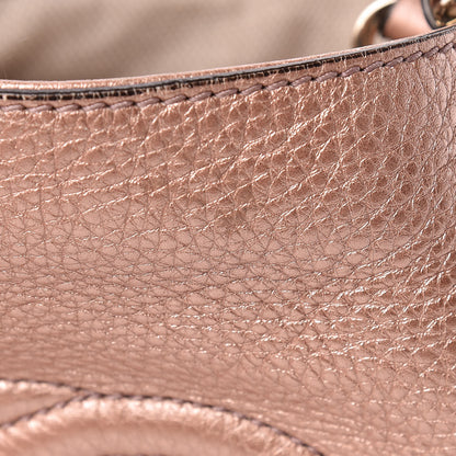 Gucci Metallic Pebbled Calfskin Small Soho Shoulder Bag Pink 15 of 15