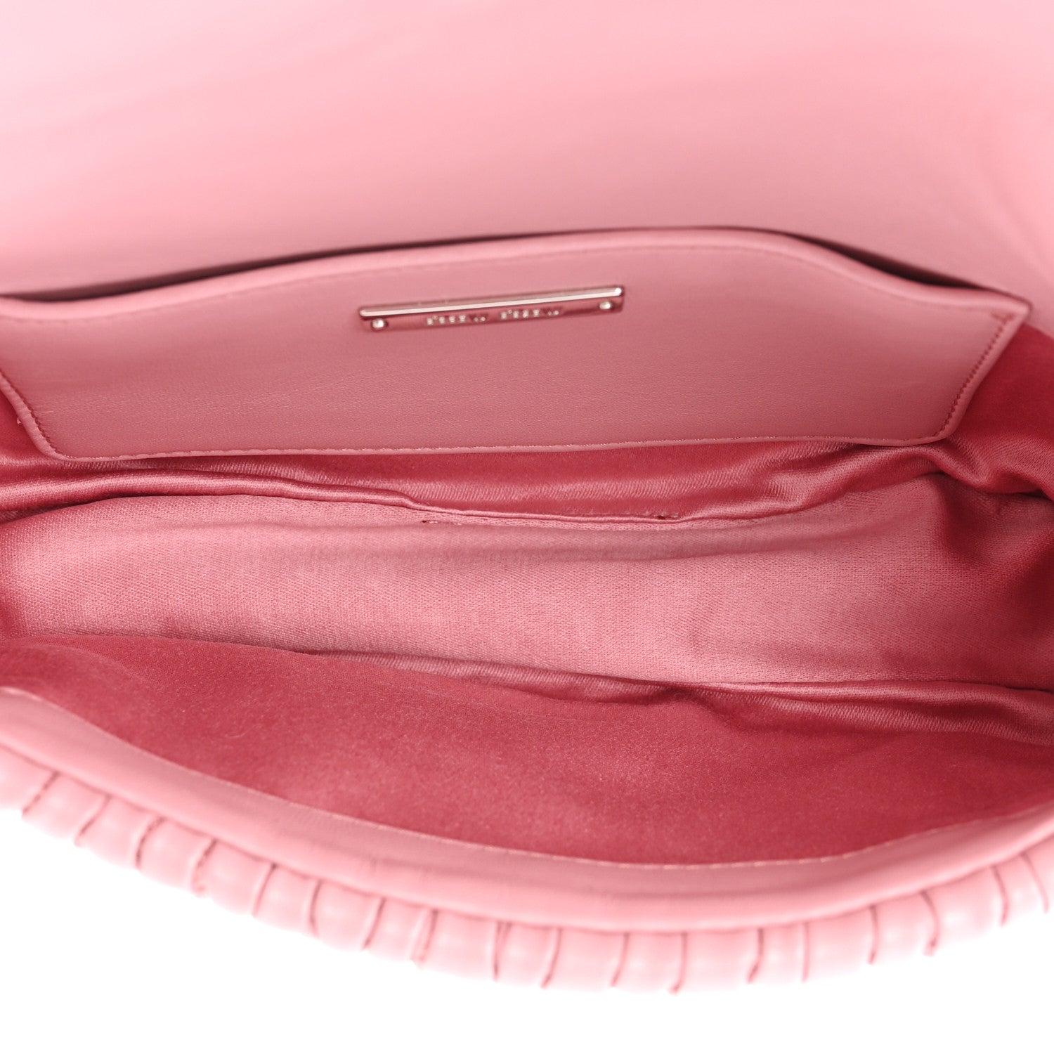 Miu Miu Nappa Matelasse Crystal Flap Clutch Rosa 5 of 8