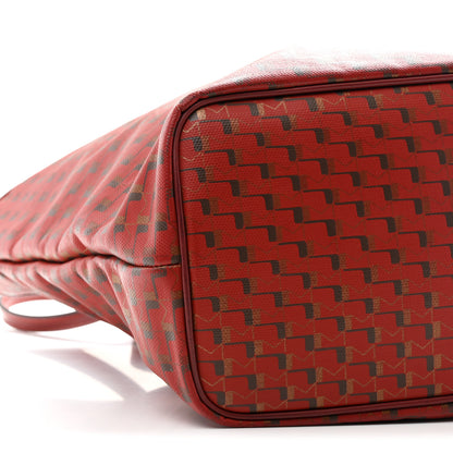 Moynat Grained Calfskin Canvas 1920 Oh! Tote Ruban GM Madder Bronze 9 of 10