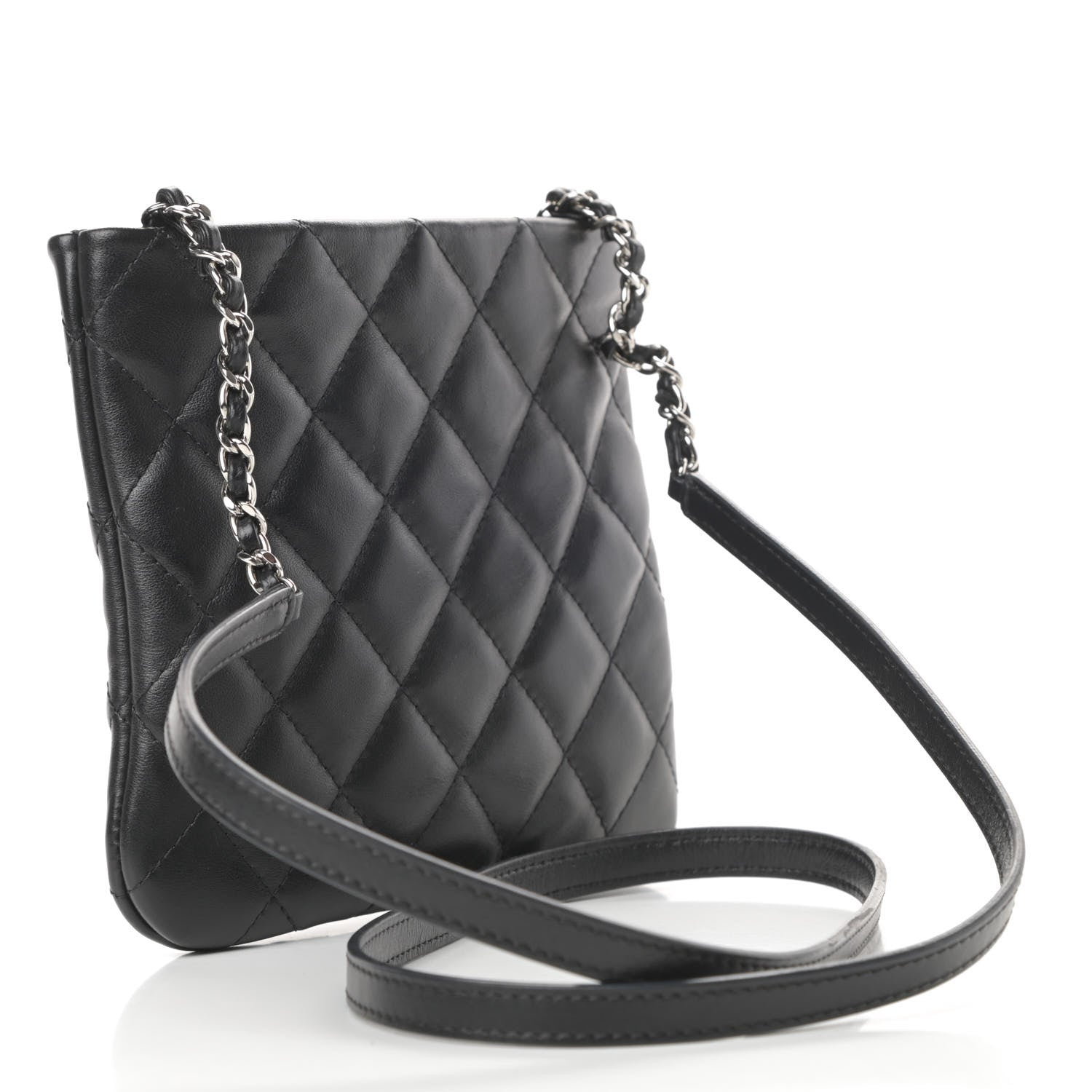Chanel Lambskin Quilted Crossbody Bag Black 3 of 11