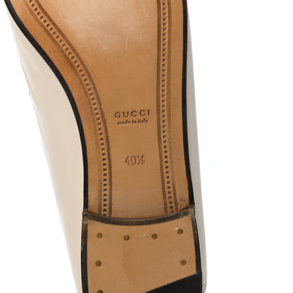 Gucci Lambskin Womens Brixton Horsebit Loafers 40.5 Mystic White 6 of 9