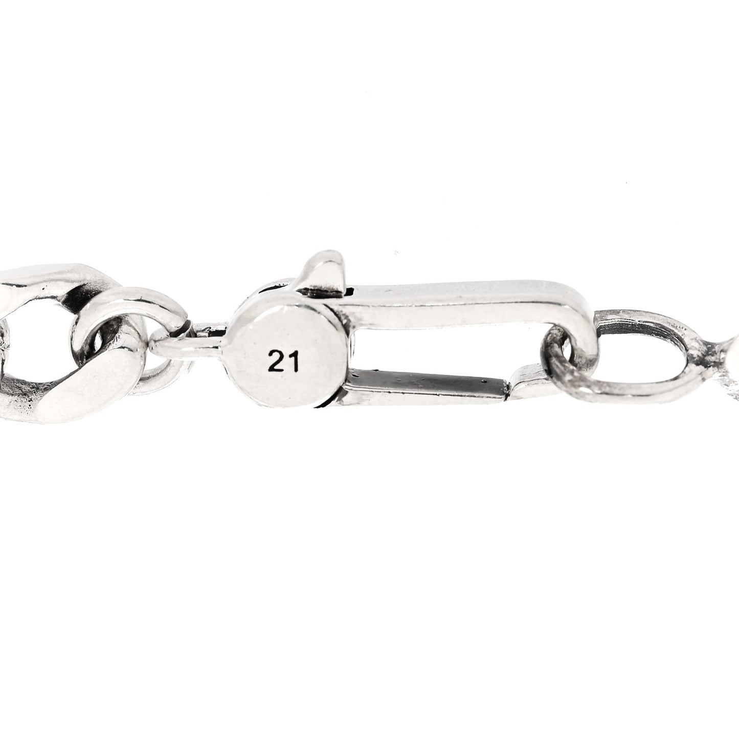 Sterling Silver GucciGhost Hamlet Skull ID Chain Bracelet