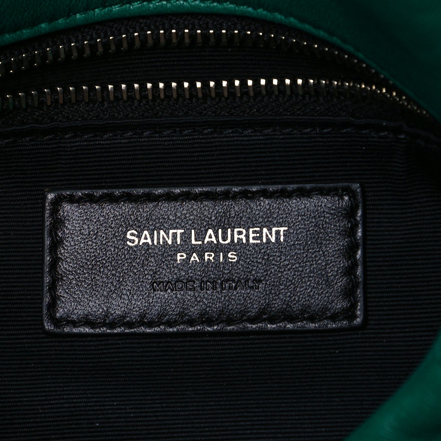 Lambskin Quilted Small Loulou Puffer Monogram Chain Satchel Green Field