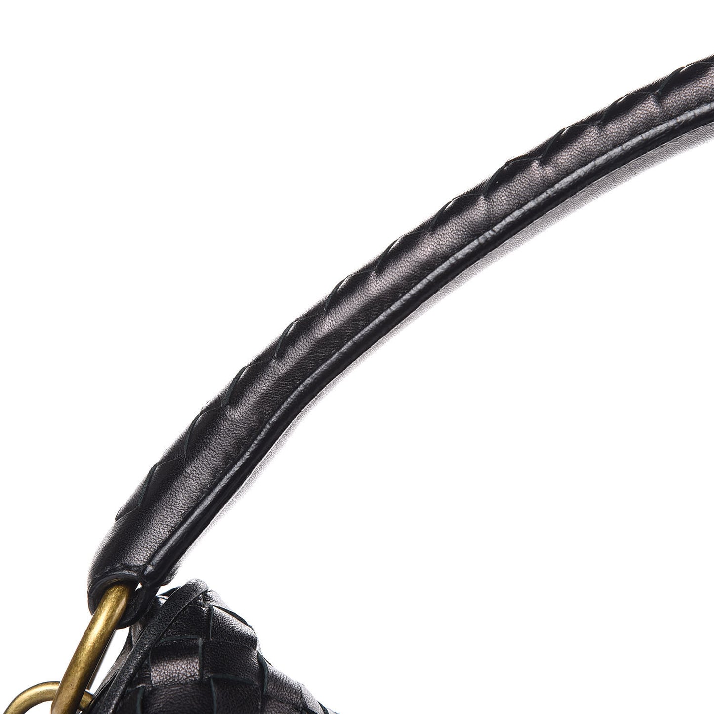 Nappa Intrecciato Flap Shoulder Bag Black