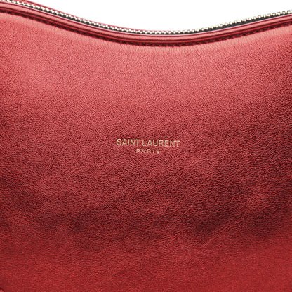 Saint Laurent Metallic Calfskin Heart Monogram Crossbody Black Rouge 9 of 11