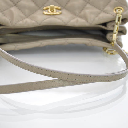 Chanel Calfskin Quilted Large Retro Chain Tote Beige 5 of 9