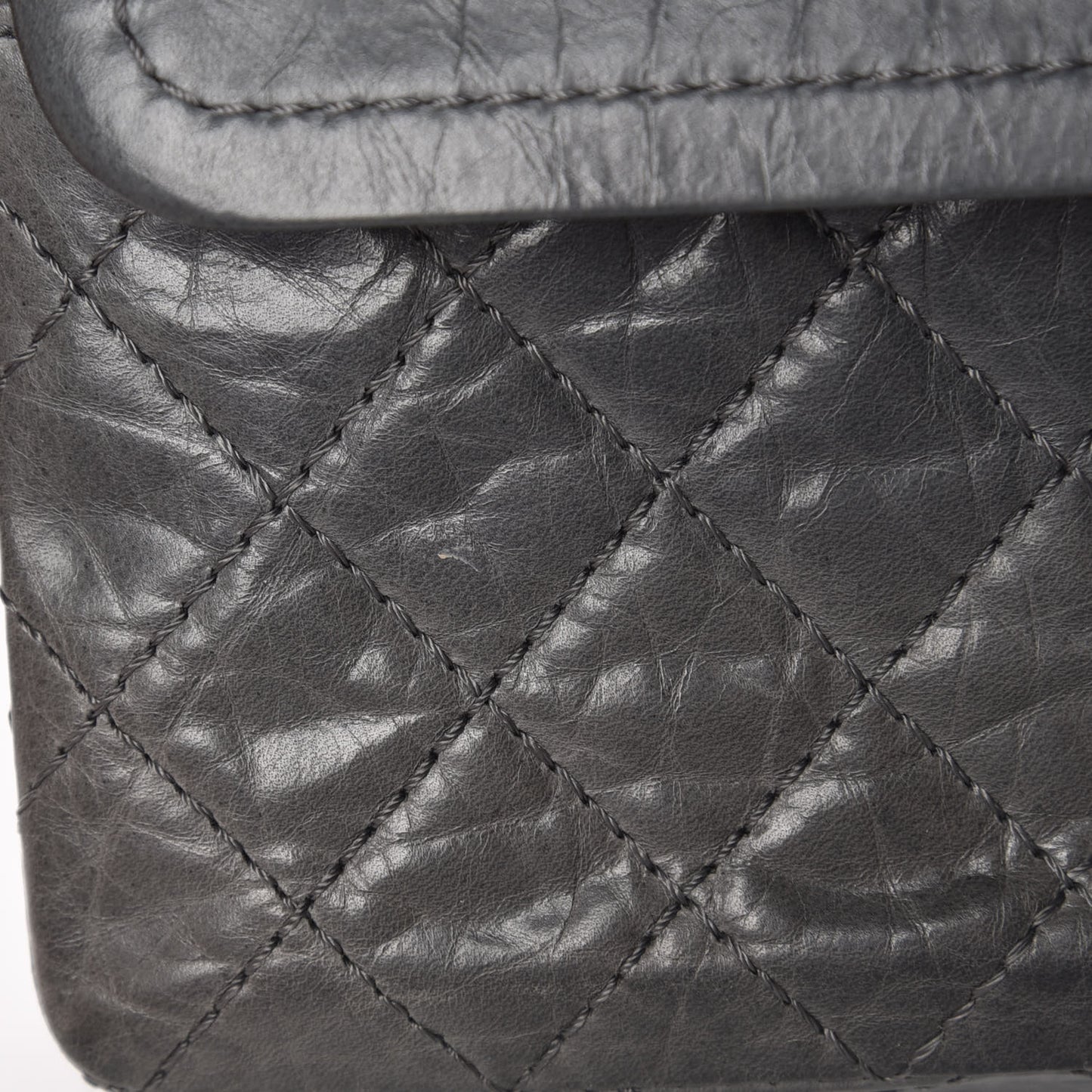 Aged Calfskin Quilted 50th Anniversary 2.55 Reissue 225 Flap Grey