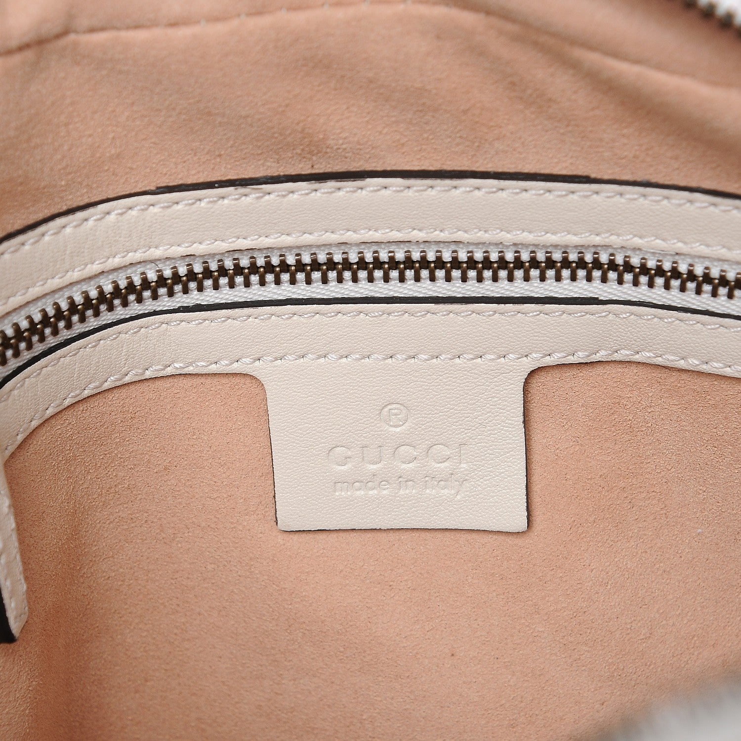 Gucci Calfskin Matelasse Medium GG Marmont Chain Shoulder Bag Mystic White 6 of 9