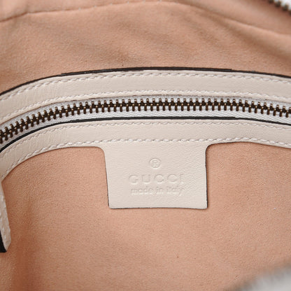 Gucci Calfskin Matelasse Medium GG Marmont Chain Shoulder Bag Mystic White 6 of 9
