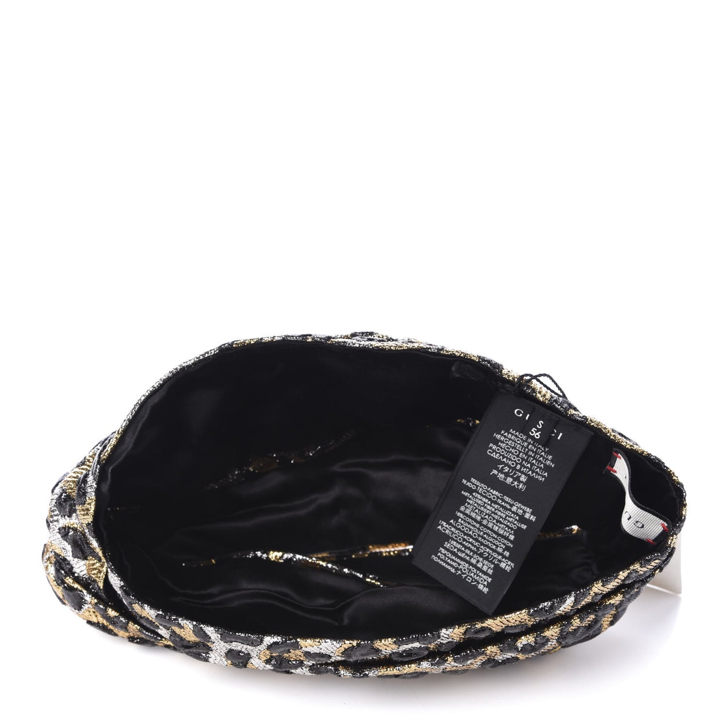 Metallic Leonte Turban S 56 Black Gold